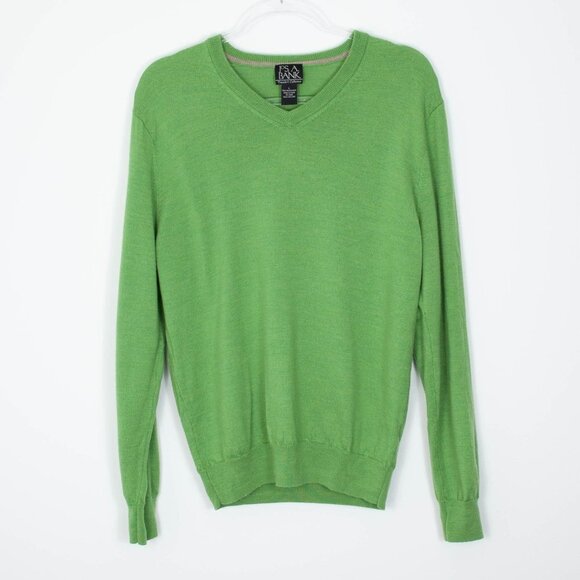 Jos. A. Bank Other - Jos A Bank Merino Wool Green Pullover Sweater Mens Size Large